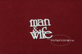SCRAPINIEC Dekorpappe Die Cut Chipboard Dekoration Ornament, Man Wife Inschrift