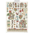 Set aus Junk Journal-Papieren, Aufklebern und Elementen - Furry Friends - Stamperia 