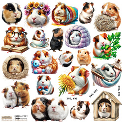 AUFKLEBER ScrapLove Dekor Stickers - Gwinea Pig