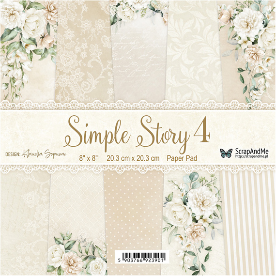 SCRAPANDME Scrapbooking Papier Set 20x20cm -  Simple Story 4