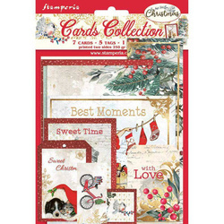 STAMPERIA Karten- und Anhängerset SCRAPBOOKING Mixed Media, Romantic Christmas