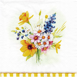 SERVIETTEN 1 Stück Motivservietten Decoupage Napkin 33x33cm, Spring Time Bloom
