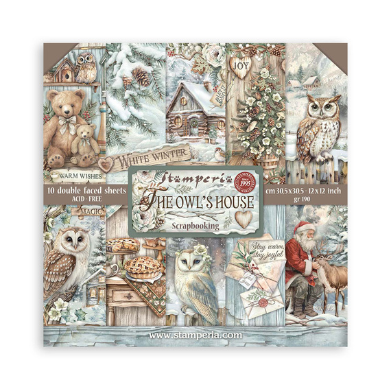 Scrapbooking Papier Set 30x30 - The Owl's House - Stamperia