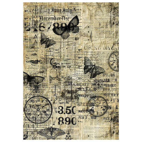 Reispapier Set Decoupage Bastelpapier A4 - Ciao Bella - Time Capsule