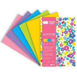 HAPPY COLOR A4 20Blatt Malblock Zeichenblock Zeichenpapier Blanko, mehrfarbig