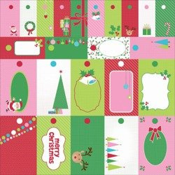 KAISERCRAFT 30x30cm einseitig Scrapbooking Paper Designpapier Etiketten Mint Twist