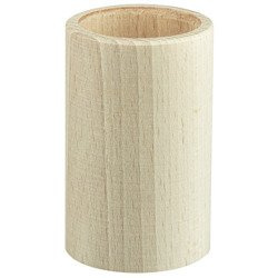 Runder Kerzenhalter aus Holz Höhe 8 cm