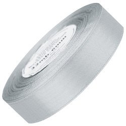 Satinband 25 mm - helles Silber - 32 Meter