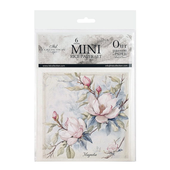 Reispapier-Set-Bastelpapier - ITD - RSM176 Blumen, Magnolie, Apfelblüten