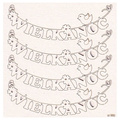 SCRAPINIEC Dekorpappe Die Cut Chipboard Dekoration Ornament, Girlande Wielkanoc