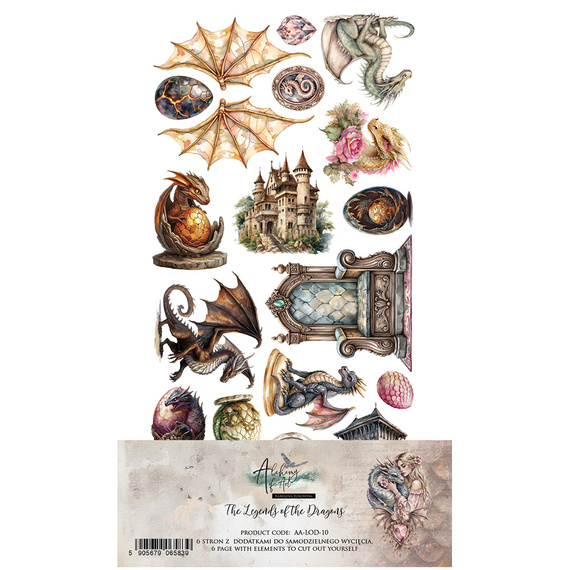 ALCHEMY OF ART Set 15x30cm Scrapbooking Papier, Magic of the Northern Lights, aurora