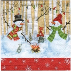 SERVIETTEN 1 Stück Motivservietten Decoupage Napkin 33x33cm, Winterly Barbecue