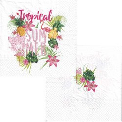 SERVIETTEN 1 Stück Motivservietten Decoupage Napkin 33x33cm - Tropischer Sommer