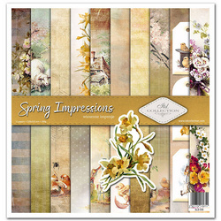 ITD Set 11 Stk 31x32cm einseitig Scrapbooking Papier 200g, Spring Impressions
