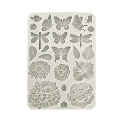 STAMPERIA SILIKONFORM Mold Abformen Gießen Mould, Secret Diary Schmetterlinge und Blumen