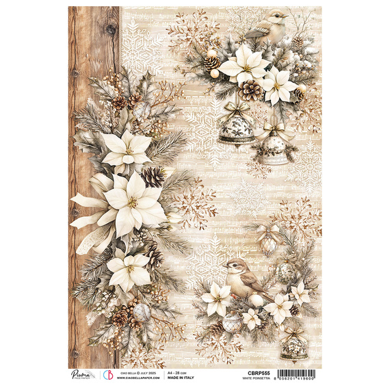 Reispapier Decoupage Bastelpapier Ciao Bella für A4-Decoupage - Celestial Moon's Blumen