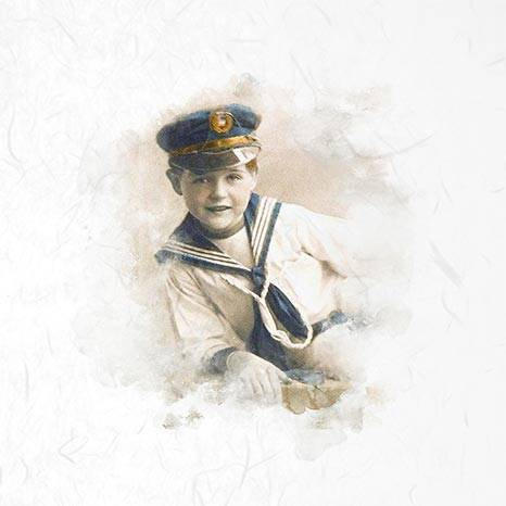 Reispapier-Set - ITD RSM020 6 Stück Retro-Porträts von Jungen