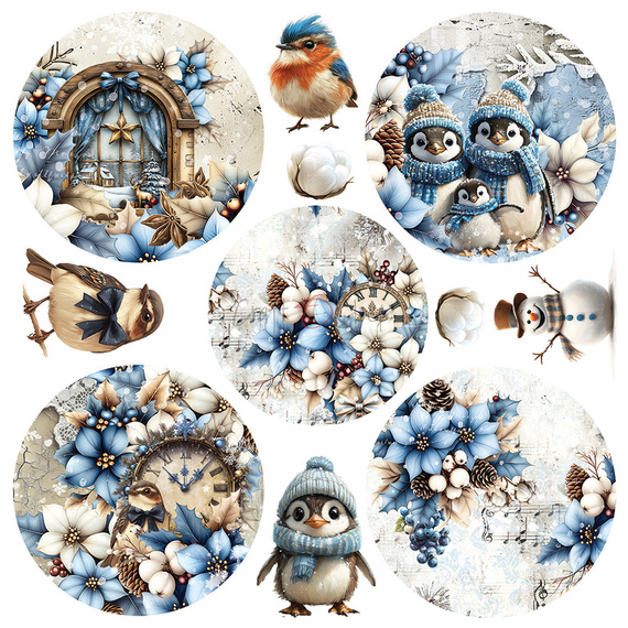 Scrapbooking Papier Set 20x20 - Craft o'clock - Jolly Season mix