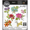 SIZZIX Stanzform Präge Stanzschablone Cutting Die, Brushstroke Flowers Mini by Tim Holtz Blumen