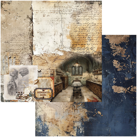 ALCHEMY OF ART Set 20x20cm Scrapbooking Papier, Behind Closed Doors