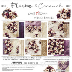 Scrapbooking Papier Set 30x30 - Craft o'clock - Plum & Caramel