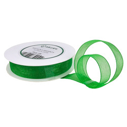 Band / Schleife Organza grasgrün 12mm x 23m