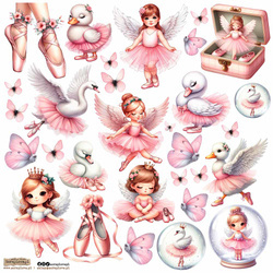 AUFKLEBER - ScrapLove - Ballet Pink - Ballett Rosa