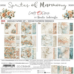 Scrapbooking Papier Set 20x20 - Craft o'clock - Sprites of Harmony mix