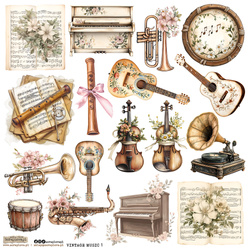 AUFKLEBER ScrapLove Dekor Stickers -  Vintage Music 1