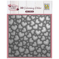 NELLIE'S CHOICE Embossing Folder Prägefolder Prägeschablone, EF3D106 Herzen