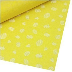 Bastelfilz Ostermuster 30x40cm Dekofilz Filzplatten Filzstoff 1mm, gelb