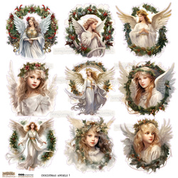 AUFKLEBER ScrapLove Dekor Stickers - Christmas Angels 1 - Weihnachtsengel 1