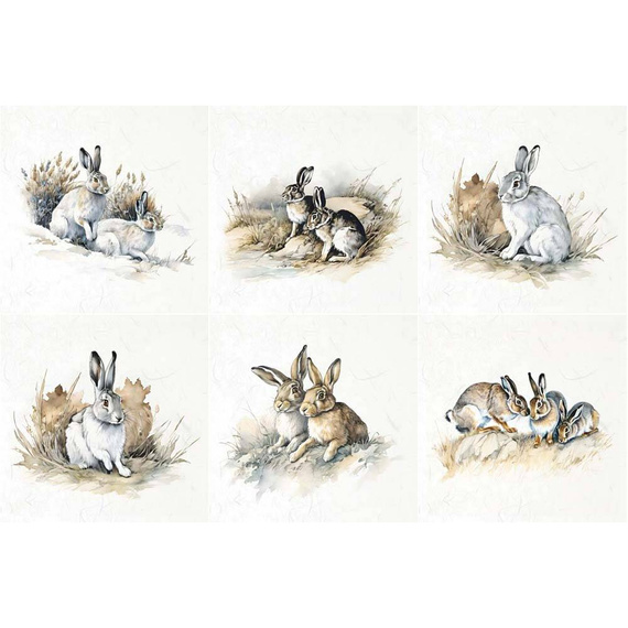 Reispapier-Set - ITD - RSM114 Hasen