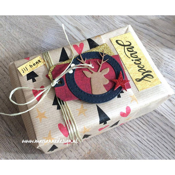 MARIANNE DESIGN Briefmarken & stanzform Präge Stanzschablone Cutting Diei - Tags & threads, Anhänger Fäden