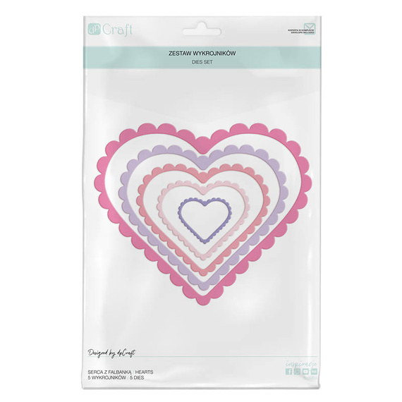 DPCRAFT Stanzform Präge Stanzschablone Cutting Die,Herzen mit Rüsche