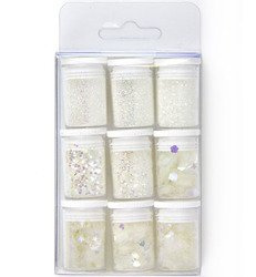 Glitzerset - weiß