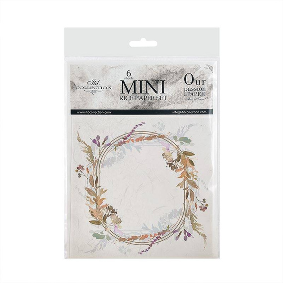 ITD Reispapier Decoupage Bastelpapier, RSM041 Blumenrahmen