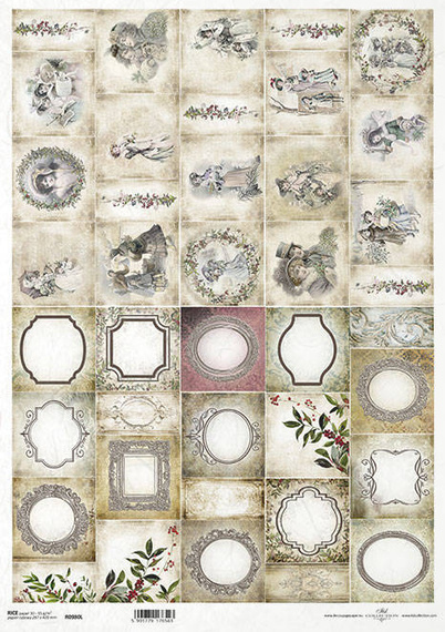 ITD Reispapier Decoupage Bastelpapier A3 0980L vintage, Adventskalender