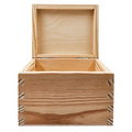 Holzschatulle Schmuck – Kiefernholzbox zum Dekorieren & Decoupage 14,5×12×10 cm