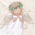 VINTAGE SERVIETTEN 1 Stück Motivservietten Decoupage Napkin 33x33cm, Praying Angel 