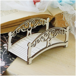 Dekorpappe Die Cut Chipboard Dekoration 3d-Brücke - Kreatywna Pracownia
