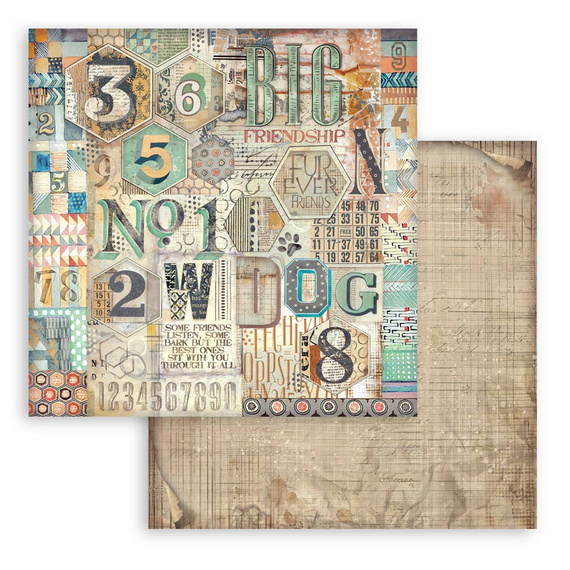 Scrapbooking Papier Set 30x30 - Furry Friends - Hintergründe - Stamperia
