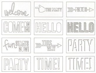 HEIDI SWAPP Masken Mixed Media Schablone STENCIL - Fun Starts Now Satz Untertitel