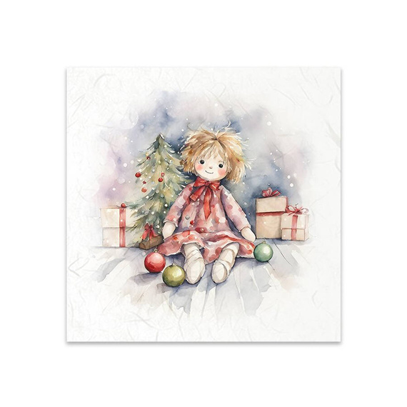 Scrapbooking-Bastelpapier-Set reis - ITD - RSM135 Puppen unter dem Weihnachtsbaum