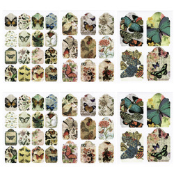 AUFKLEBER papierschmetterlinge - 5 - 6 Blätter