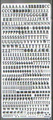 Dekorativer Aufkleber - kleine Buchstaben und Zahlen in Silber