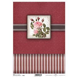 ITD Reispapier Decoupage Bastelpapier, Serviertentechnik, Rosen, Blumen, Vintage R0814