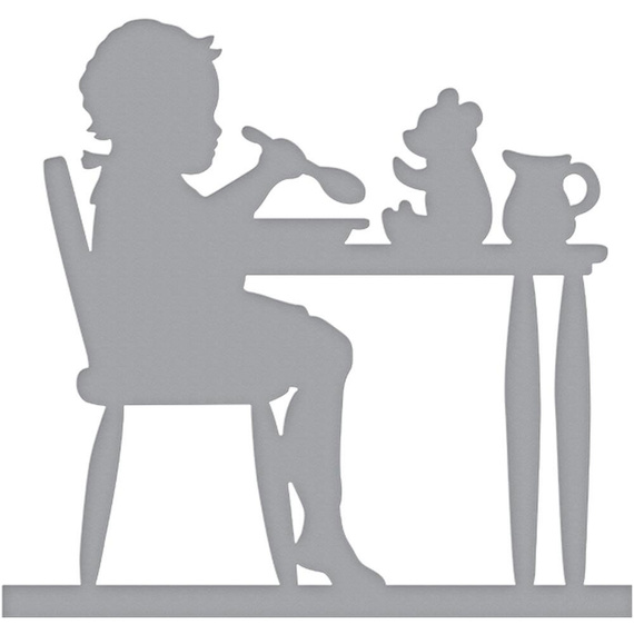 Stanzform Präge Stanzschablone Cutting Die - Spellbinders - Ich &amp; Teddy das Kind und der Teddybär