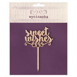WYCINANKA - BEST WISHES - "Süße Wünsche" Topper aus Sperrholz 3mm CUTOUT