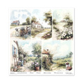 ITD COLLECTION Setz 11Stk 30x30cm Scrapbooking Papier - Cottage in the Country